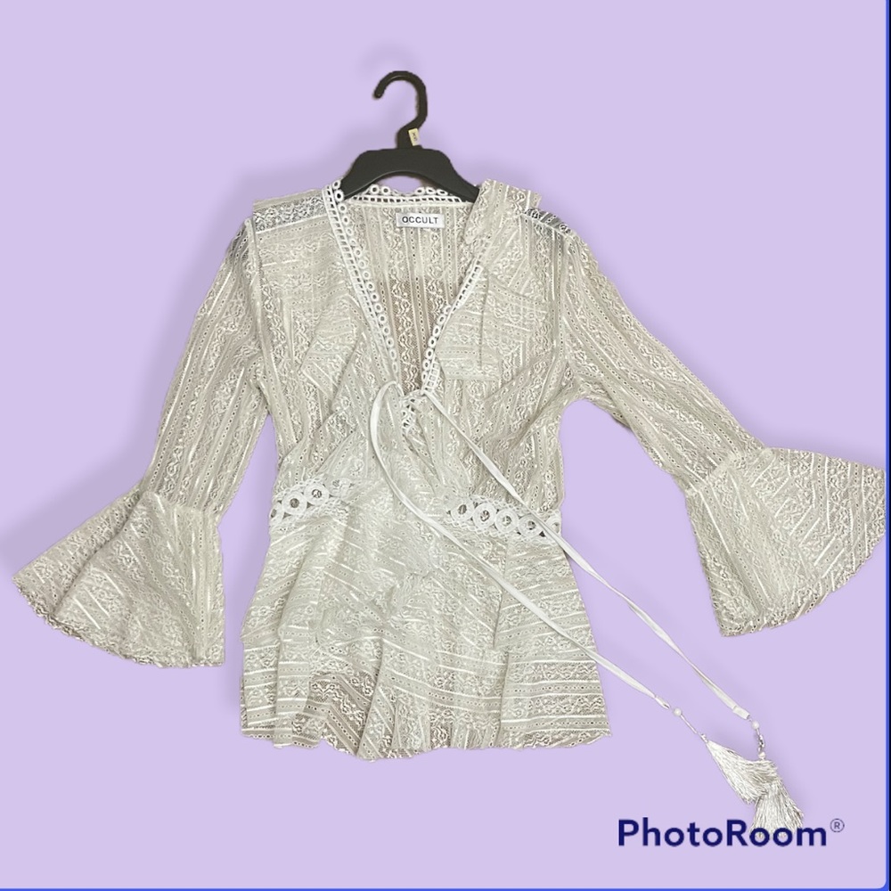 White lace blouse